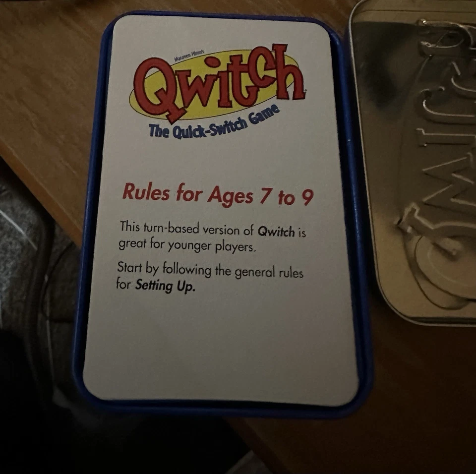 Qwitch Tin Edition, The Quick-Switch Card Game, Out of the Box, 2005 Completo Foto 4 de 4