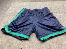 Champion Shorts Mens Large Blue Pockets Basketball Mesh Spellout