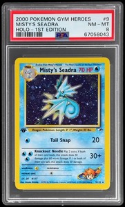 Misty's Seadra 9/132 Gym Heroes 1st Edition Holo Rare