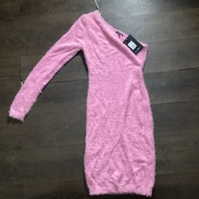 Fashion Nova Womens Pink Fur Dress Size M