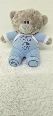 Tiny Tatty Teddy BLUE NOSE FRIENDS süßester kleiner Junge Plüsch grau 14 cm