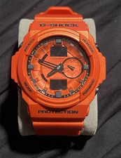 Casio G-Shock GA-150A Metallic Orange Watch Stylish Analog Digital Timepiece
