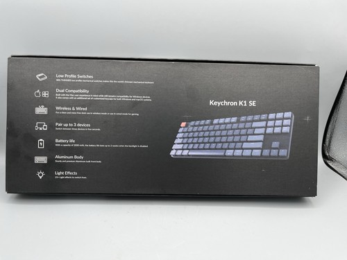Keychron K1 Wireless Keyboard Backlit White Low Profile No Ten key