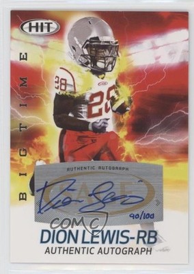 2011 SAGE Hit Big Time Auto 90/100 Dion Lewis #ABT6 Rookie Auto RC 0af