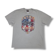 Harley-Davidson Woodstock Illinois Double Sided Gray T-Shirt Men's XL USA Made