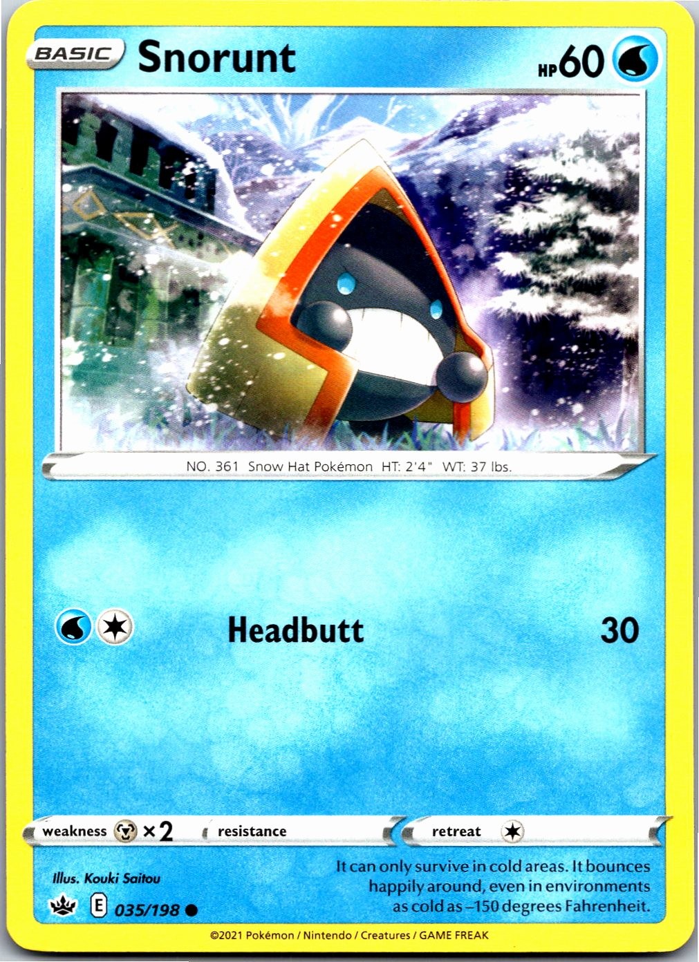 Snorunt Common SWSH06: Chilling Reign 035/198 LP