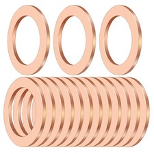 15 PCS Oil Drain Plug Gasket, 14mm Copper Crush Washer Sealing 20mm