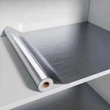 PVC Stainless Brushed Removable Wallpaper Decor Film Vinyl Waterproof Oil-proof