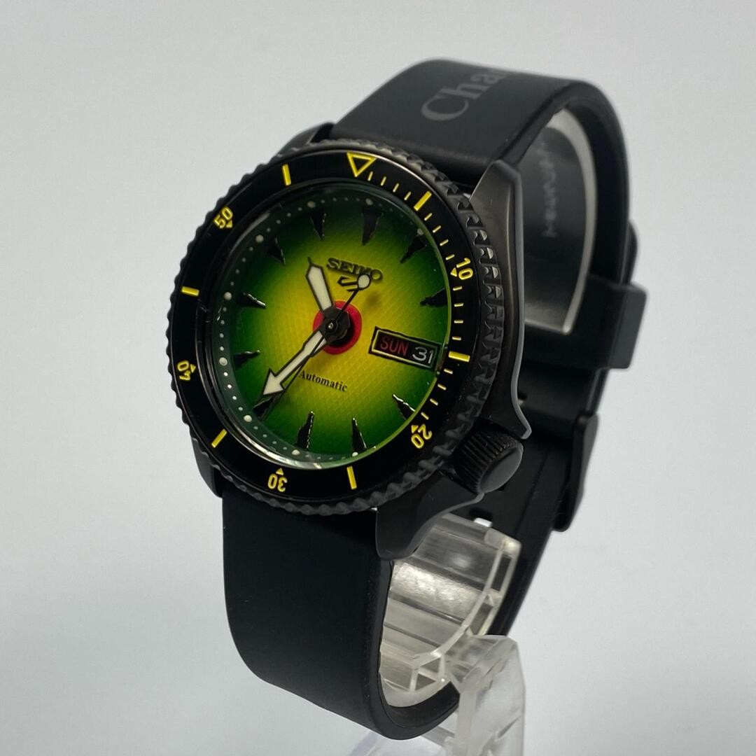 Used SEIKO Chaos Fishing Club Wristwatch 5 Sports SBSA171 Black 131 From Japan