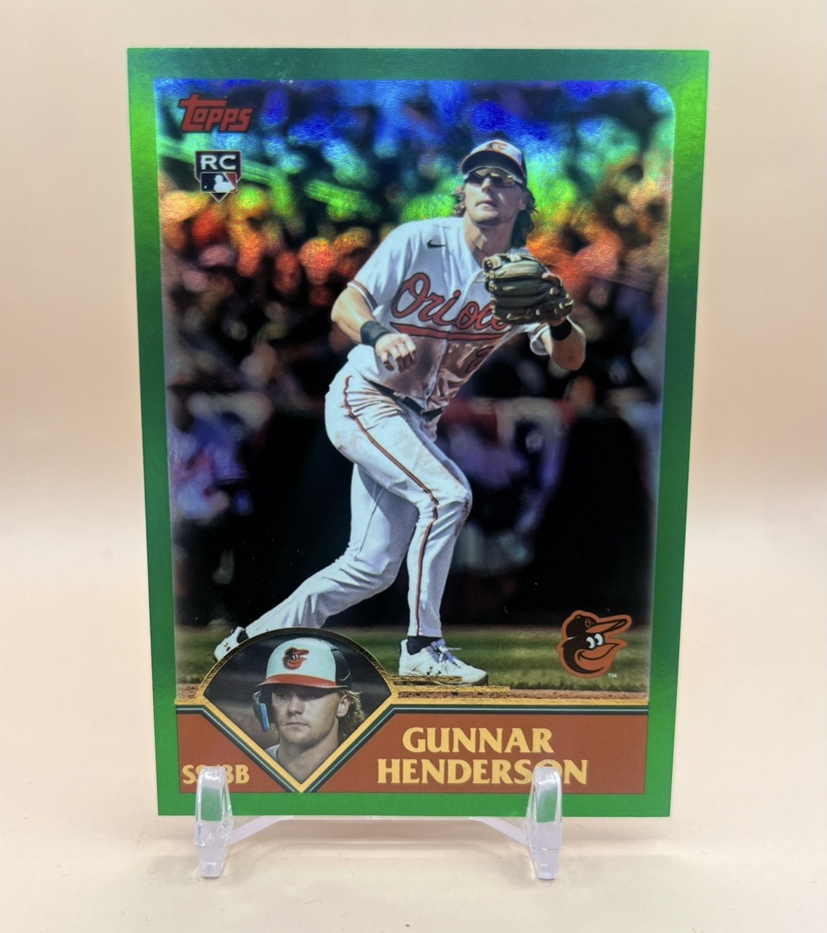 2023 Topps Archives 202 Gunnar Henderson Rookie Card green foil 50/99