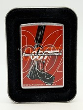 Vintage 1997 James Bond 007 Tomorrow Never Dies Chrome Zippo Lighter NEW