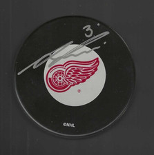 Andreas Lilja Signed Detroit Red Wings Puck 2008 Stanley Cup Winner