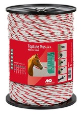 AKO TopLine Plus TriCOND, wei&szlig; / rot, 6 mm, 400 m, Weidezaunseil Seil 449531