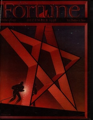 1938 Fortune December Welding the Christmas Star by Petruccelli cover only