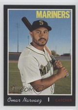 2019 Topps Heritage High Number Black Border /50 Omar Narvaez #607 0m3b