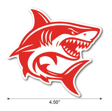 Red White Dive Flag Colors SHARK DECAL Sticker SCUBA Diving Diver Down Landshark