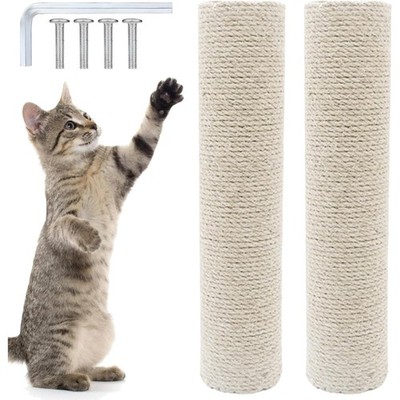 Katzen Kratzbaum Ersatz Sisal 40cm 2 Stück Kratzsäule Kratzstamm Zubehör