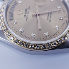 Tudor Prince Date+Day 36mm 18K Yellow .44ct Diamond Bezel Head Only - 76213 7