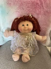 Cabbage patch Kids 2015 Red Hair Double Ponies Green Eyes Original Dress