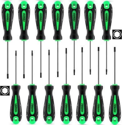 14Pcs Mini Hex Screwdriver Set, Metric(0.9Mm-3Mm) SAE(0.035''-1/8) Hex Allen Wren