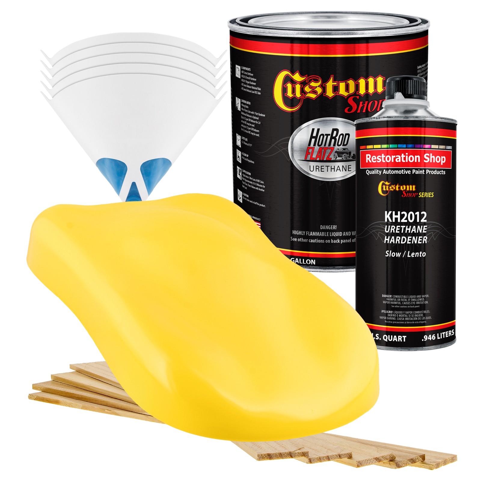HOT ROD FLATZ Canary Yellow Gallon Urethane Auto Paint Kit