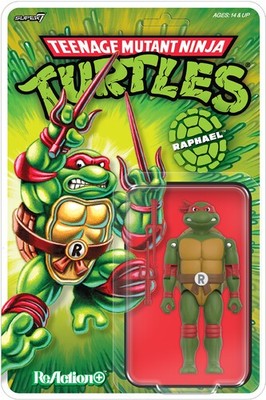Super7 - Teenage Mutant Ninja Turtles - ReAction+ Wv1 - Raphael (TMNT) [New Toy]