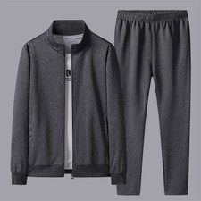 Middle-aged And Elderly Men's Cardigan Trousers Two-piece Set