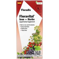 2 X Gaia Herbs, Floradix, Floravital Iron  Herbs, 23 fl oz 700 ml 