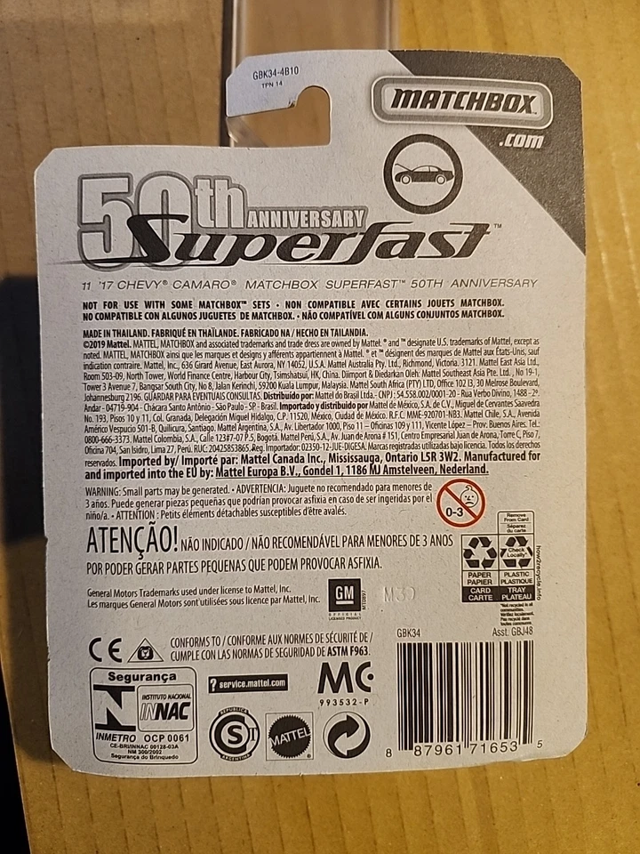 火柴盒 50 周年 Superfast '17 雪佛兰科迈罗绿色 — 第 4/4 张图片