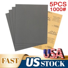 5pcs Sandpaper Wet Dry 1000 grit 9 11" Abrasive Sand Paper Sheets Wood Car Metal