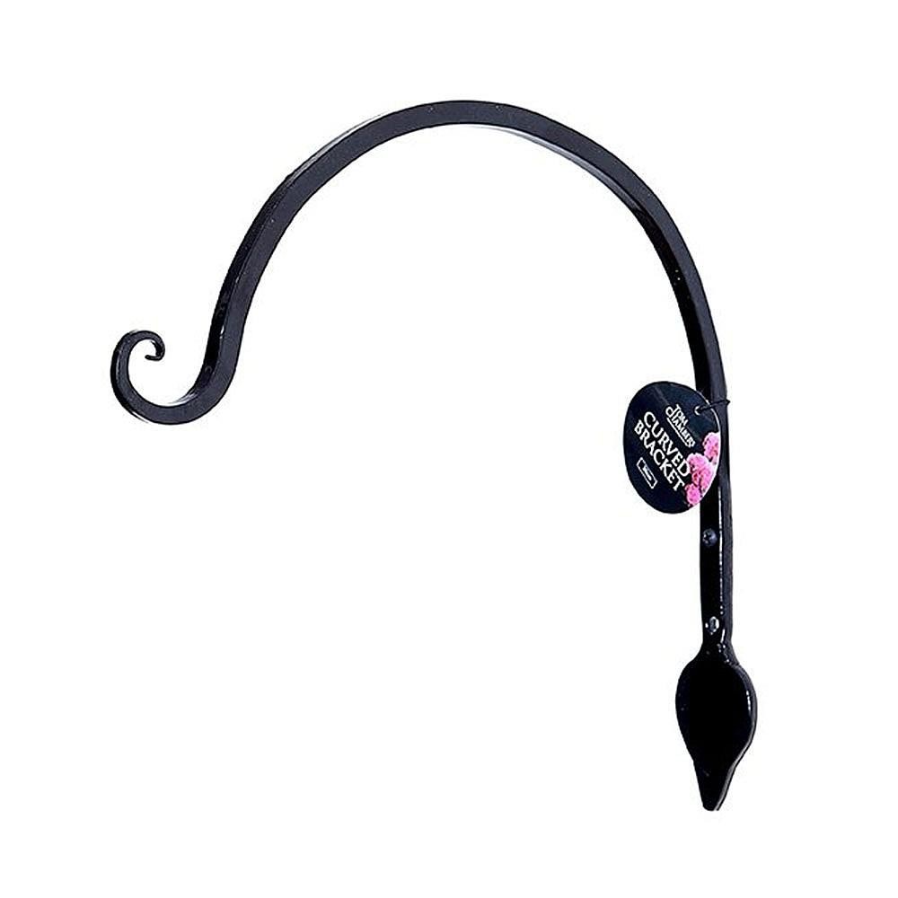Curved Bracket Basket Hanging Heavy Duty Flowers Wall Chimes Bird Feeder 30cm