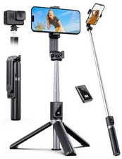 ANXRE Selfie Stick Tripod with Remote, Extendable 360° 41.7 inch, Black 