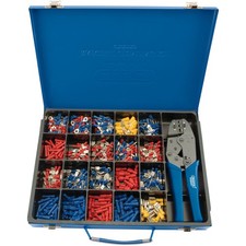 Image of DRAPER Ratchet Crimping Tool and Terminal Kit, 220mm [56383]
