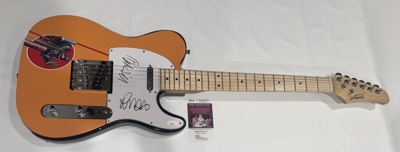 JUDAS PRIEST SIGNED SCREAMING FOR VENGEANCE GUITAR ROB HALFORD IAN HILL JSA COA