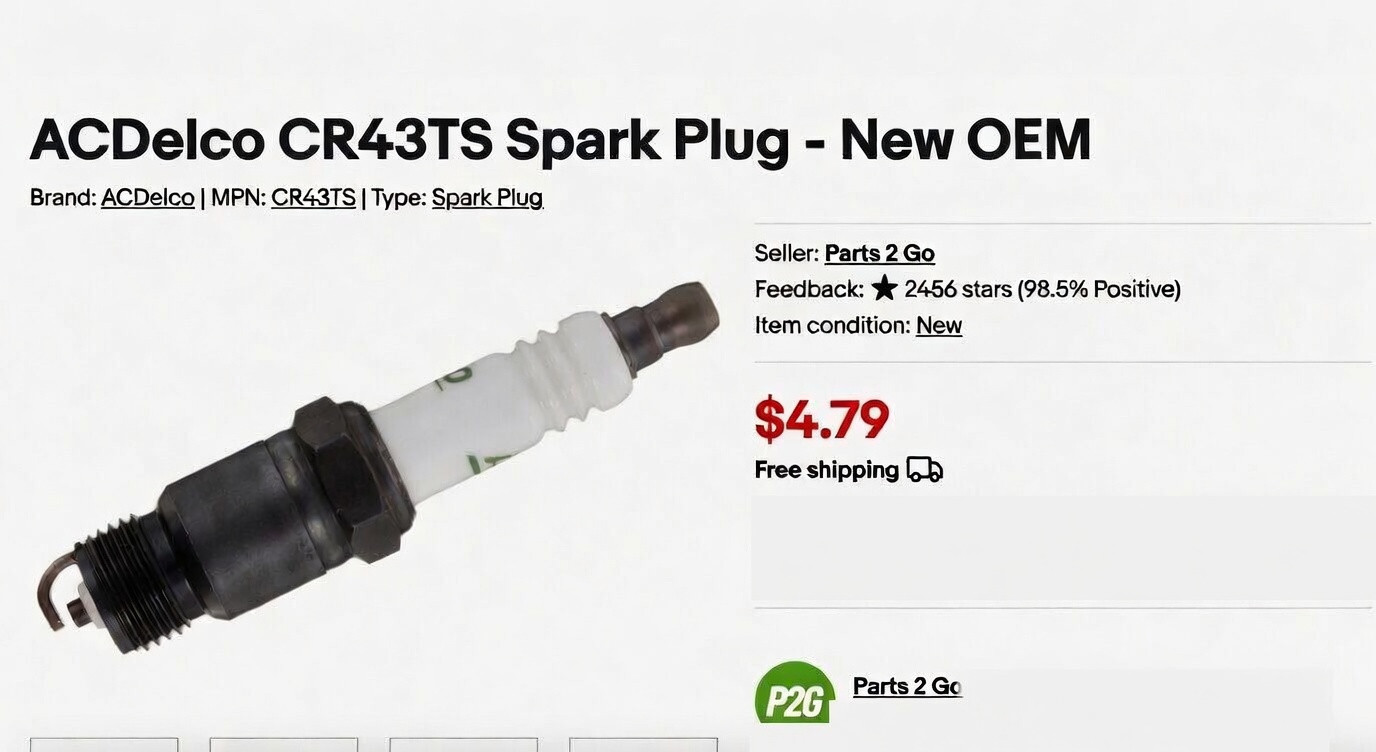 ACDelco CR43TS Conventional Spark Plug New OE GM Quality Free Shipping