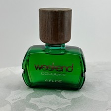 Weekend Cologne Green Glass Bottle 4 fl oz Excellent Wood Cap Vintage Mens