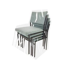Crystal Heavy-Duty Waterproof Plastic Outdoor Hi-Back/Stacked Chairs Clear