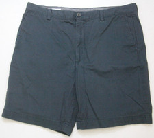 XL Amazon Essentials Blue/Gray Cotton Dress Shorts Flat Front 36" X 8.5" Mens U4