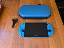 Sony PS Vita 2000 Slim PCH-2000 - Aqua Blue GREAT  Charger