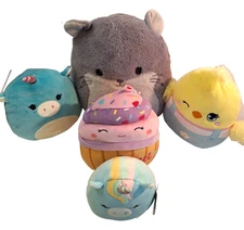 Squishmallow Bundle! Kellytoy Plush Toys - Miper, Kimmie, Ace, Aimee, & Hudson!