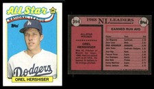 1989 Topps Orel Hershiser #394 AS All-Star Los Angeles Dodgers MLB Baseball Card