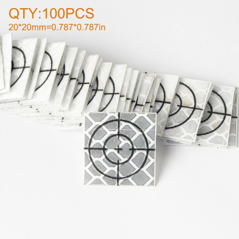 Reflector Sheet 100PCS 20X20MM Reflective Tape Target For Total Station Survey
