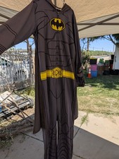DC Comics Batman Men's Hooded One Piece Pajama L 100 Polyester Cape Zipper