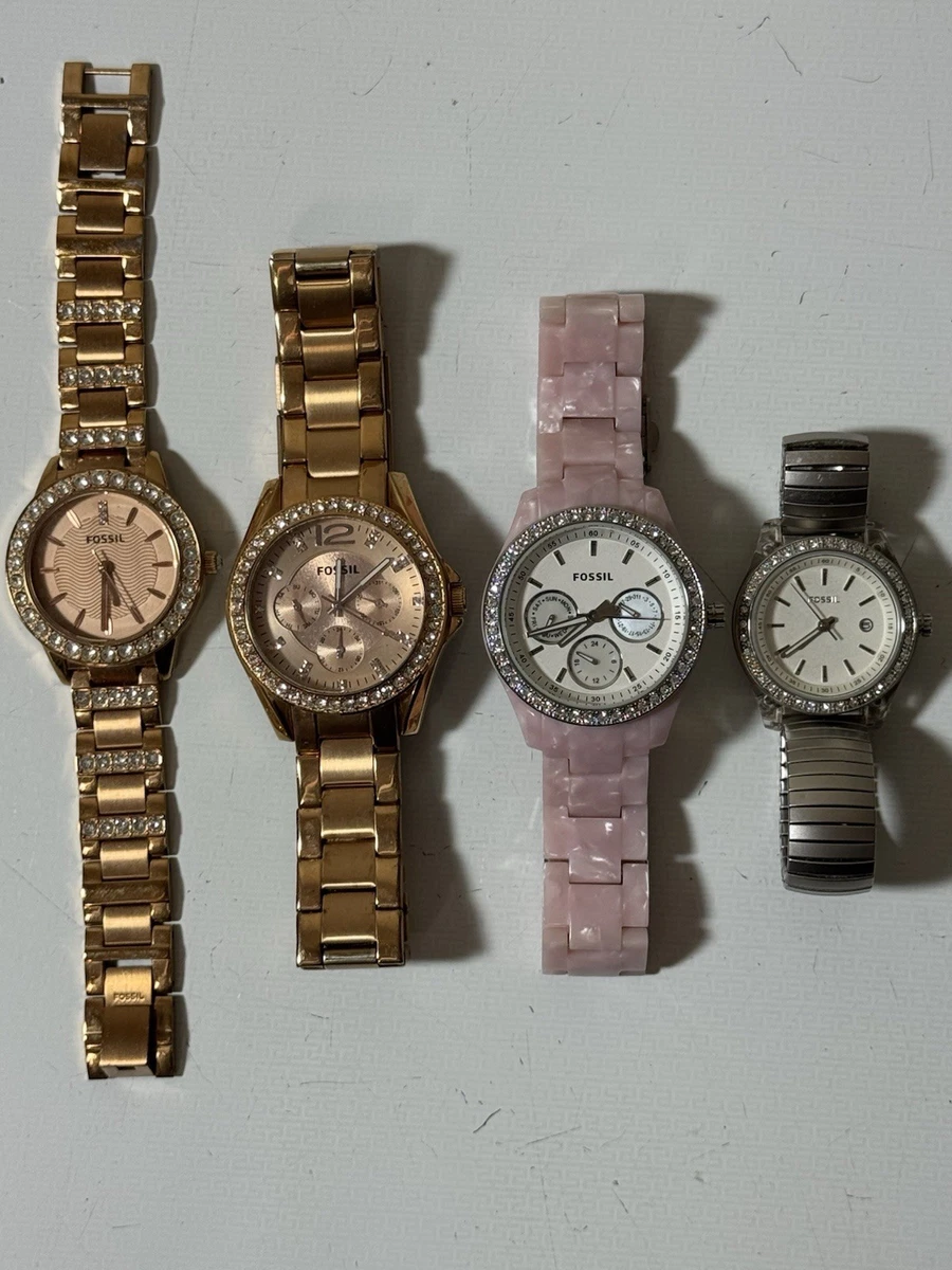 Fossil Rose Gold Band Rose Gold Case Wristwatches for sale 