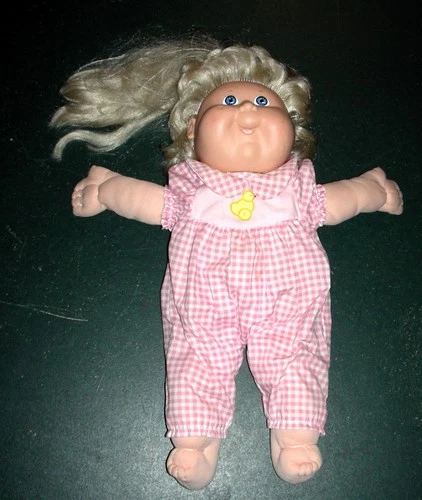 vintage 1987 used Cabbage Patch Kids Doll cornsilk blonde growing hair girl