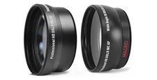 Hi Def 2Pc Lens Telephoto & Wide Angle Lens Kit For Sony HDR-FX1000