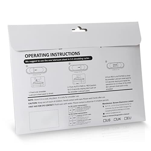 Bonsaii Paper Shredder Lubricant Sheets, 24-Pack (8.4 x 5.9 inch/Piece) 24 