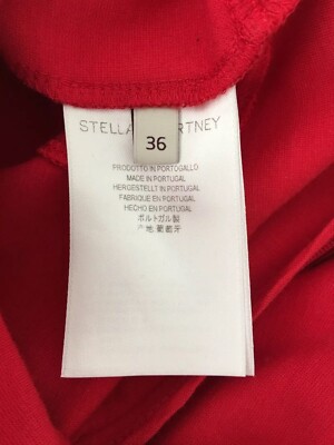 STELLA MCCARTNEY RED STRETCH SLEEVELESS TOP SIZE 36 US XXS