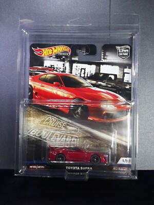 Hot Wheels Premium Toyota Supra MKIV Boulevard Red With Protector