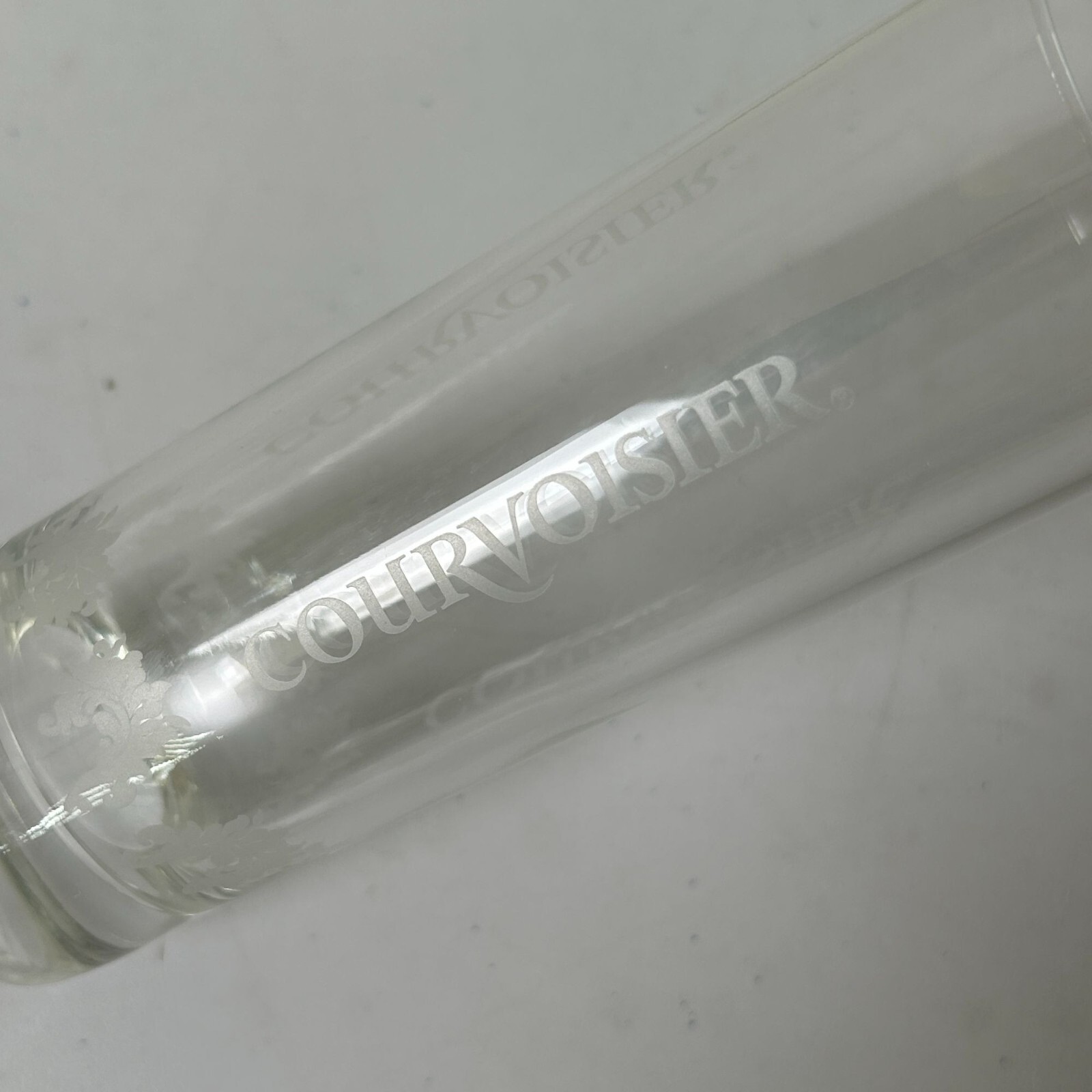 Courvoisier Cognac Etched Highball Glass France 6" Barware